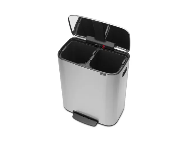 Afvalbak Bo Pedaalemmer Mat Staal 2x30 Liter