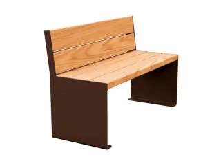 zitbank,B 1200mm,3latten,hout-zitting licht eikenhout,zitting H 450mm - 3