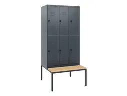 Dubbeldekse dekenkist,HxBxD 1950x900x815mm,3x2vak.,vak B 300mm