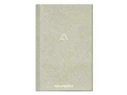 Notitieboek Aurora A5 lijn 192 pagina's 80g linnen grijs