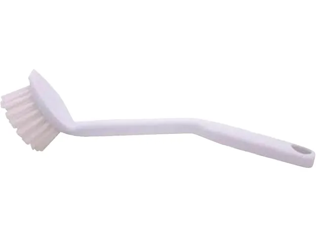 Afwasborstel Cleaninq basis plastic met ronde kop wit