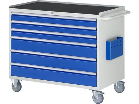 gereedschapswagen 975x1145x650mm metaalblad 450kg 6 laden RAL5010