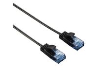 CAT-6-netwerkkabel Slim-Flexible, zwart, 0,75 m / Netwerkkabel