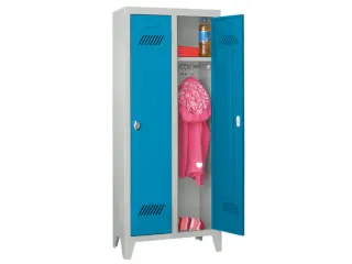 lockerkast v. kinderen,HxBxD 1300x530x300mm,2vak,RAL7035,front RAL5012 - 2