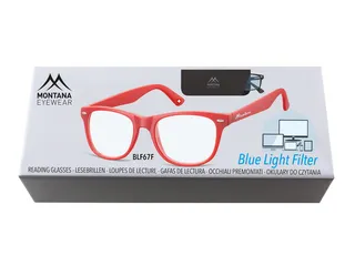 Leesbril Montana +1.50 dtp blue light filter rood - 2