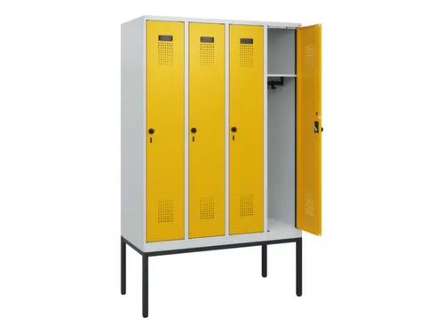 schoollocker,HxBxD 1950x1200x500mm,4vak,vak B 300mm,draaigrendel