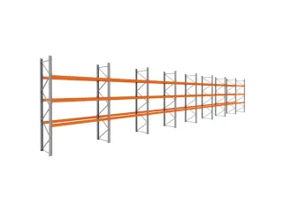 palletstelling,basis+7xaanbouw,HxBxD 3990x22500x1100mm,vakl. 3000kg - 1
