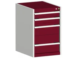 ladekast HxBxD 800x525x525mm 4laden romp RAL7035 front RAL3004