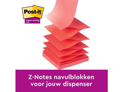 Memoblok Post-it 3M Z-Notes R330 Super Sticky 76x76mm Carnival