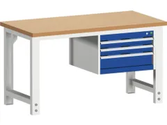 werkbank,HxBxD 740-1140x1500x750mm,beukenblad,draagverm. 1500kg