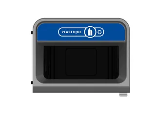 Configure Recyclingstation Plastique 125 Liter Antraciet Blauw - 2