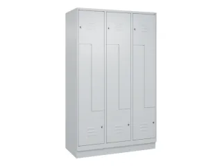 Z-garderobekast,HxBxD 1950x1200x500mm,vak B 200/400mm,cil.-slot,sokkel - 1