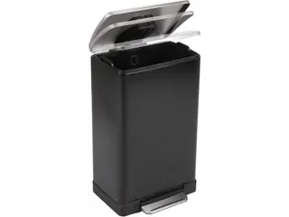Pedaalemmer E-Cube 50 liter Zwart Mat RVS - 4