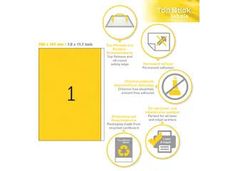 Etiketten universele labels A4 permanent 200x297mm Wit 100 stuks - 2