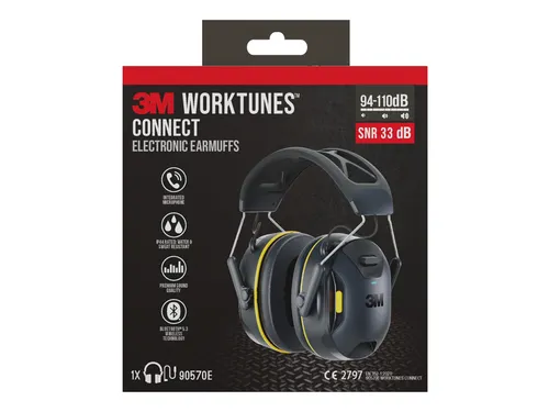 Oorkap 3M WorkTunes Connect Bluetooth 94-110 dB zwart