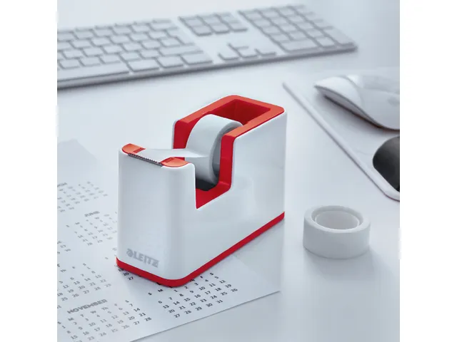 Dévidoir ruban adhésif Leitz WOW blanc/rouge