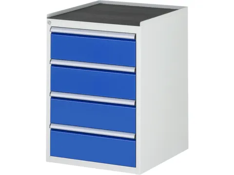 ladekast 825x580x650mm 4laden cilinderslot RAL7035 RAL5010 metaal