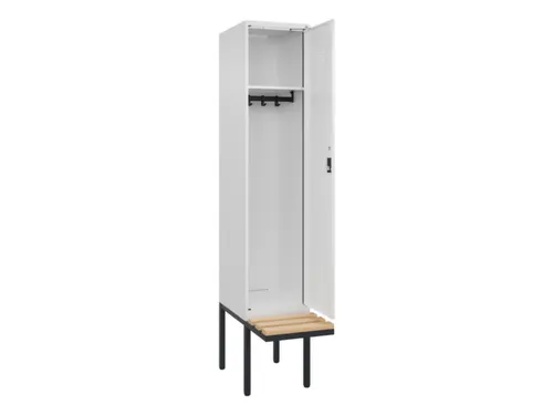 locker met bank,HxBxD 2120x400x815mm,1vak,vak B 400mm,cilinderslot