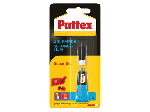 Secondelijm Pattex super gel tube 3gram op blister