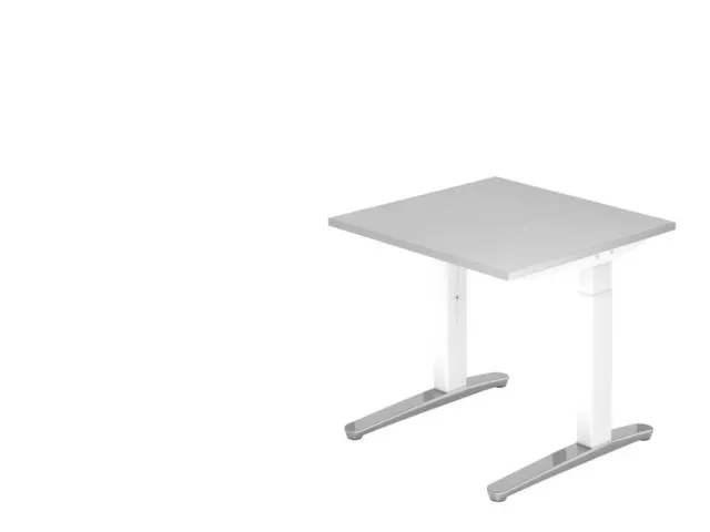 In hoogte verstelbaar bureau,HxBxD 680-850x800x800mm,blad grijs