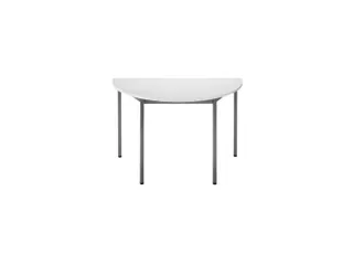 Tafel Halfrond 140x70 Cm Frame Antraciet Blad Lichtgrijs - 2