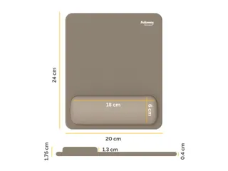 Muismat met polssteun Fellowes Breyta zand 20x24cm - 9