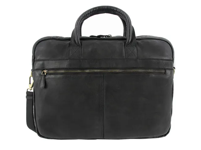 Laptop aktetas Roberto Romano ROMA zwart echt leer 29x40x10cm