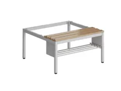 Zitbank v. garderobekast/lockersysteem 420x800x800mm hardhout rooster