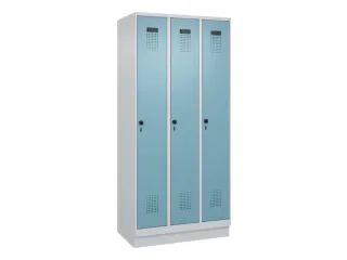 locker,HxBxD 1950x900x500mm,3vak,vak B 300mm,draaigrendel,sokkel - 3