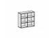 kantoorstelling,HxBxD 1150x1200x430mm,decor romp esdoorn