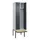 locker met bank,voor scheiding van kleding,HxBxD 2120x600x815mm,2vak