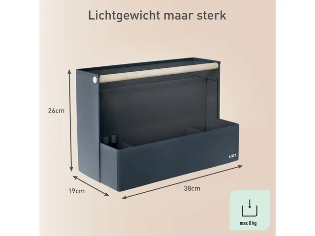 Organiseur de bureau portable Leitz tissu gris foncé