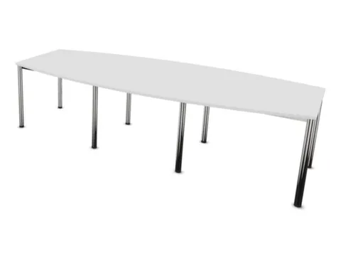 vergadertafel,HxBxD 740x2800x1200mm,vatvormig,Bl-wit
