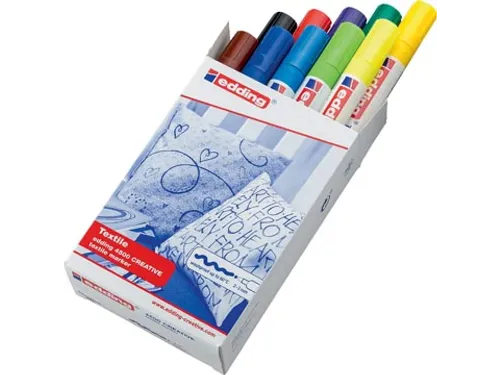 Textielstift 4500, Set à 10 Stuks Assorti Basiskleuren