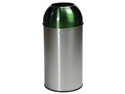 RVS afvalbakken 40l HxØ 740x350mm 1opening(en) romp geborsteld top Gr