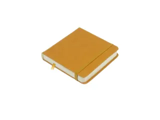 Schetsboek Kangaro 12x12cm okergeel PU hardcover 80 blad 140 grams roo - 2
