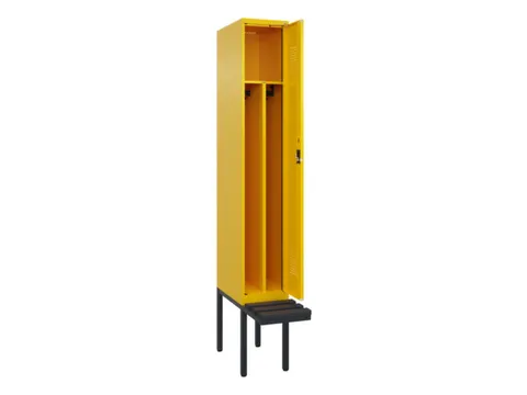 locker met bank,voor scheiding van kleding,HxBxD 2120x300x815mm,1vak