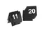 Tafelnummer Set 11-20 Zwart
