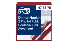 Tissue Servet 39x39cm 2-Laags 1/4 Vouw Burgundy 12x150st