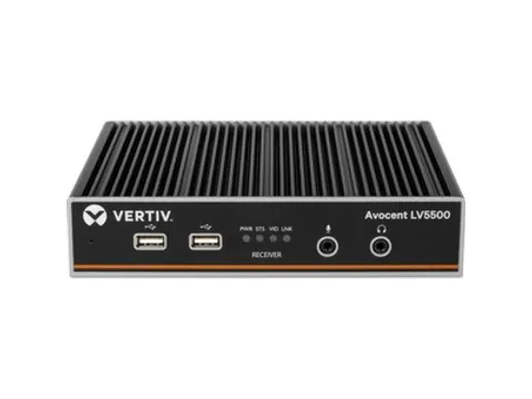 Vertiv Avocent LV5500R, Ontvanger, Bedraad, 4000 m, Cat5e, Cat6e, Fibe