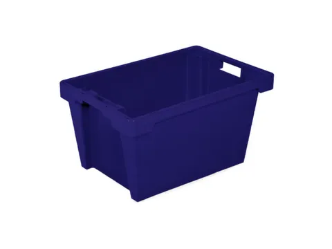 Euronorm Draaistapelbak 300x600x400mm Blauw 50l