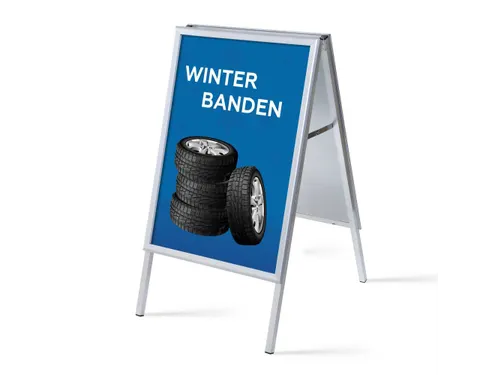 Stoepbord A1 complete set met print "Winterbanden"
