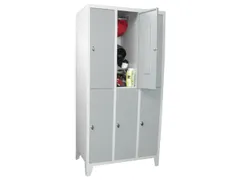 lockerkast,RAL 7035,HxBxD 1850x900x500mm,3x2vakken,vak B 300mm