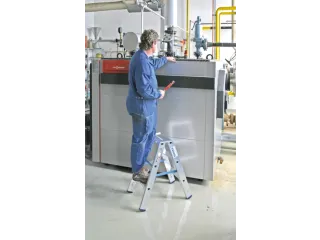 Vouwladder Aluminium H 750Mm Aan Beide Zijden Te Gebruiken 2X3Treden - 4