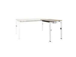 Bureau Linesto N4 aanbouwtafel 120x60cm robson eiken 25mm wit