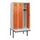 locker met bank,HxBxD 1950x900x815mm,3vak,vak B 300mm,draaigrendel