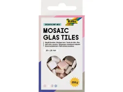 Folia Mozaieksteentjes glas 10x10mm iriserend assorti