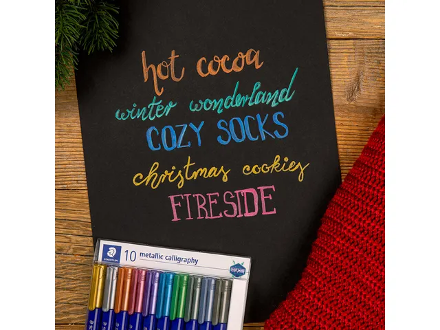 Kalligrafiepen Staedtler 8325 metallic etui à 10 kleuren