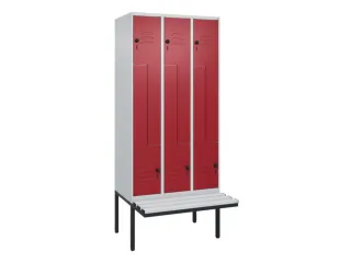 Z-garderobekast,HxBxD 2120x900x815mm,6vak,vak B 300mm,draaigrendel - 1