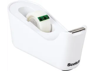 Plakbandhouder Scotch C18 wit + 1rol magic tape 19mmx33m - 1